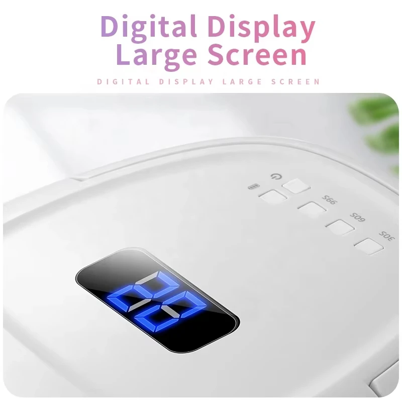WW524 New Design High Power 60W Fast Curing Cordless Pink LED Lamp Professional Nail Dryer UV Led Lamp Rechargeable Nail Lamp
