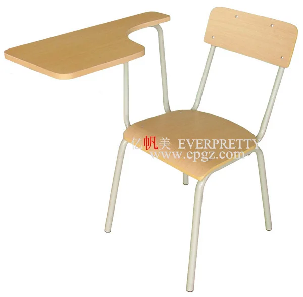 School Training Classroom Furniture Office Furniture Plastic Iron Frame Sketch Chair with Writing Board