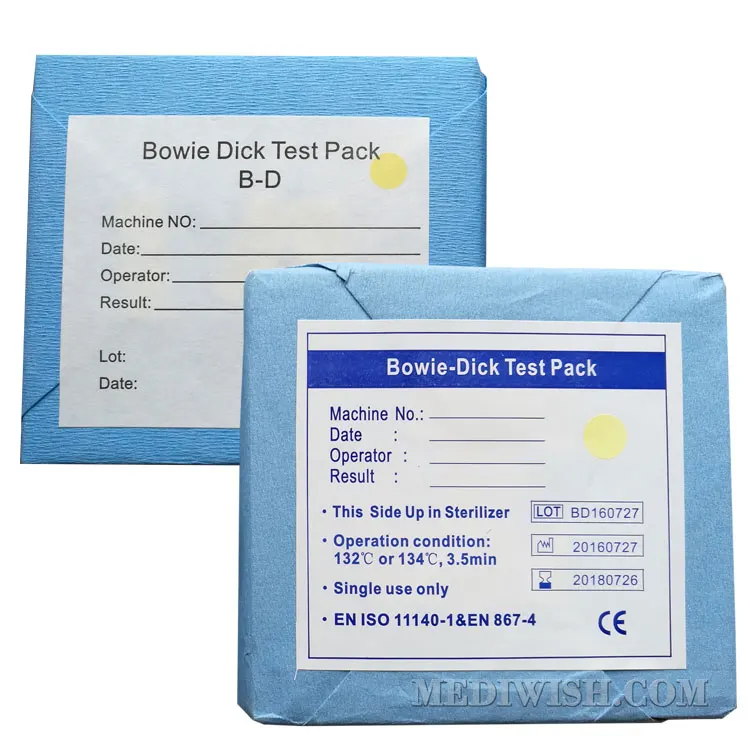 Daily use Bowie Dick autoclave test pack