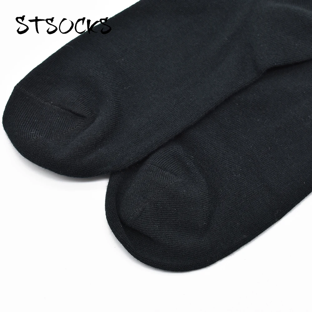 Wholesale Manufactures Custom Logo Fashion Black White School Students Children Knee High Tube Crew Socks