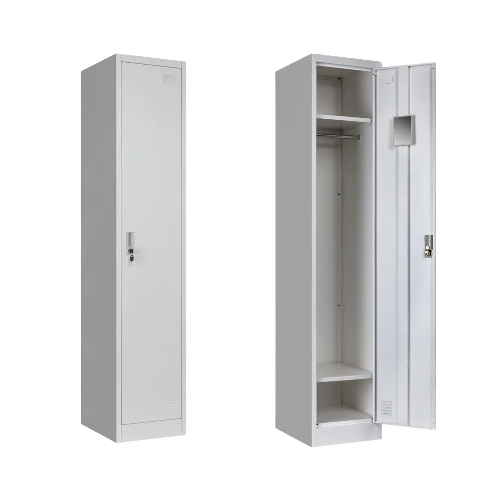 Wall Wardrobe Design Steel Cupboard single 1 door Locker Changing Room metal storage cabinet