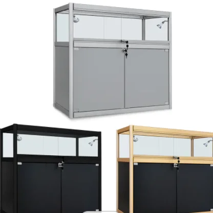 Wholesale retail store glass cabinet shelves racks display with lights cosmetic display cabinets jewelry glasses racks shoe boxe