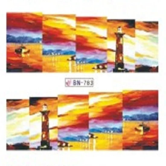 New Fashion Self-adhesive 3D Manicure Sticker Nail Art Polish wrap Decoration water nail sticker