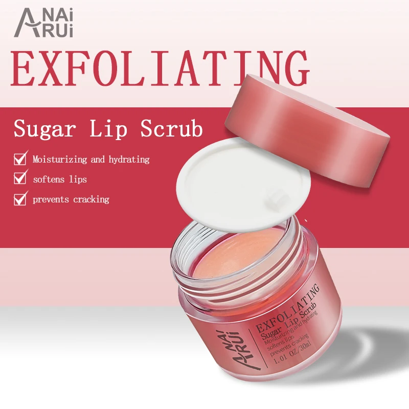 private label wholesale custom organic sugar lip scrub moisturizing softens lips prevents cracking pink lip scrub