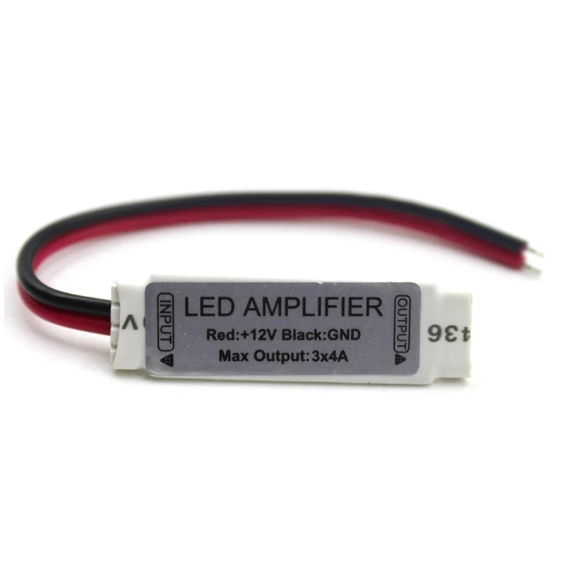 DC 12V 3*4A 144W Mini Portable RGB LED Strip Amplifier Repeater For RGB SMD 5050/2835/3528/5730/5630/3014 LED Strip
