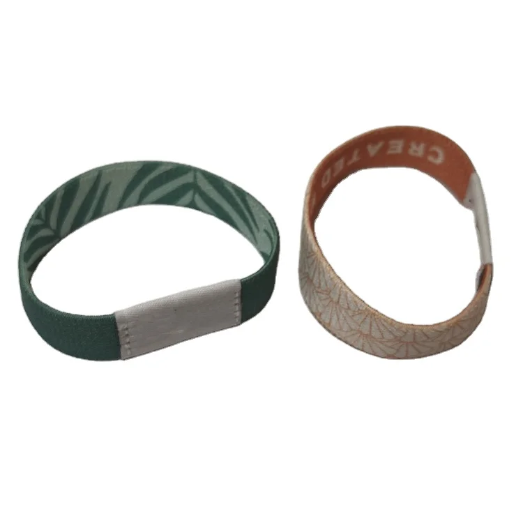 High Quality Music Festival Printed Bracelet Hotel Rfid Elastic NFC Wristband For Event