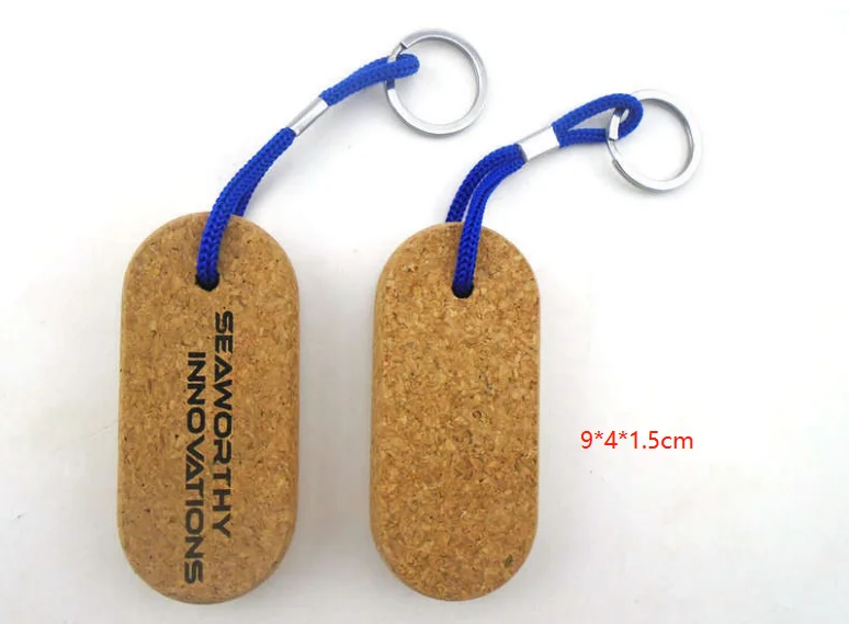 custom logo 50mm 35mm round 3d ball key ring with cork ball keychain custom cork wood keychain cork keychain