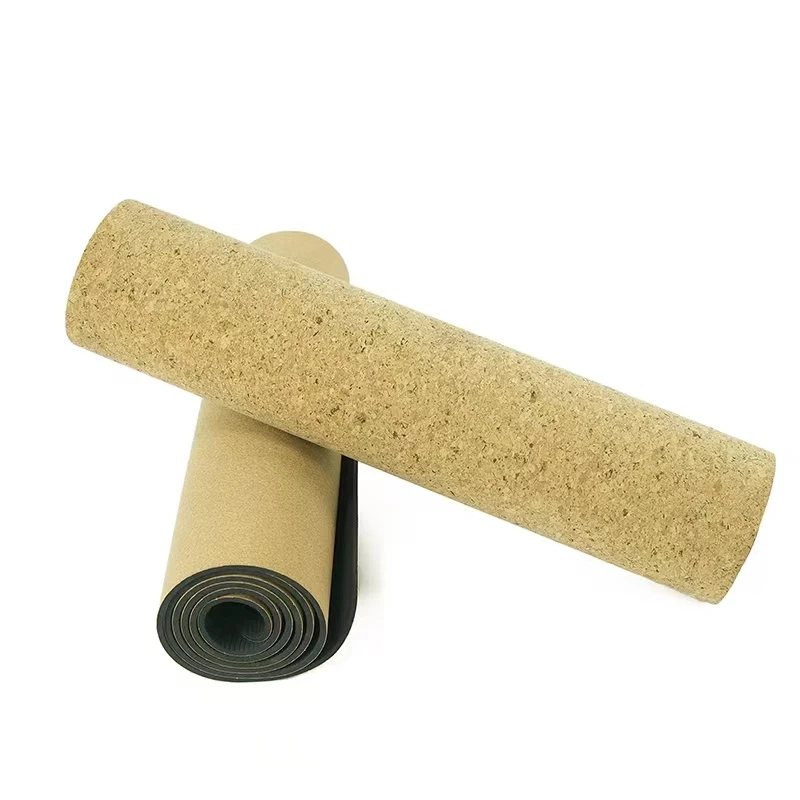 2023 High Quality Recycle Custom LOGO Premium Wholesale Anti Slip Private Label Thick Eco Friendly Natural Cork Tpe Yoga Mat