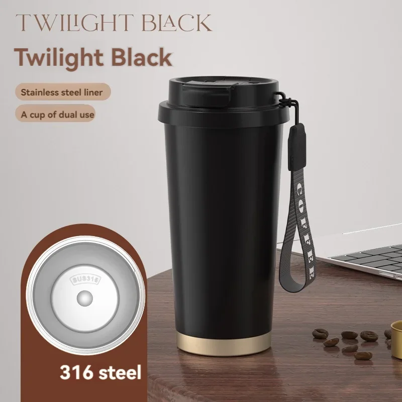 530ml stainless steel tumbler hot and cold insulated travel mugs ceramic Coffee Cup travel coffee mugs with lid