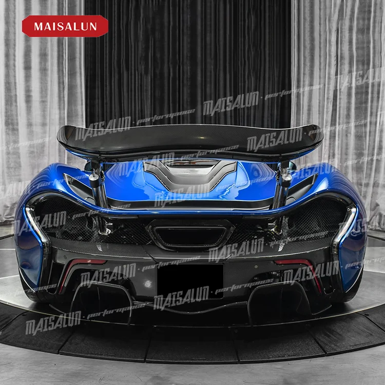 Dry Carbon P1 Style Body Kit For Mclaren 650S Car Bumper Spoiler Rear Diffuser With Hood