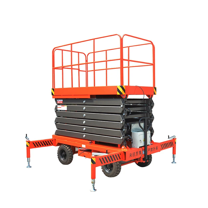 CE Factory Supply Electric Scissor Lifts Movable Aerial Work Platform Mobile Hydraulic Lift for Rent 20 Restaurant Lift Engine