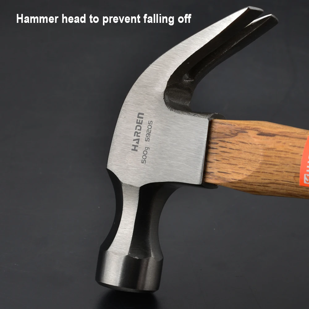 0.50kg/16oz Imported Claw Hammer with Oak Wood Handle high Forged fine grain steel head hardened forging claw hammer