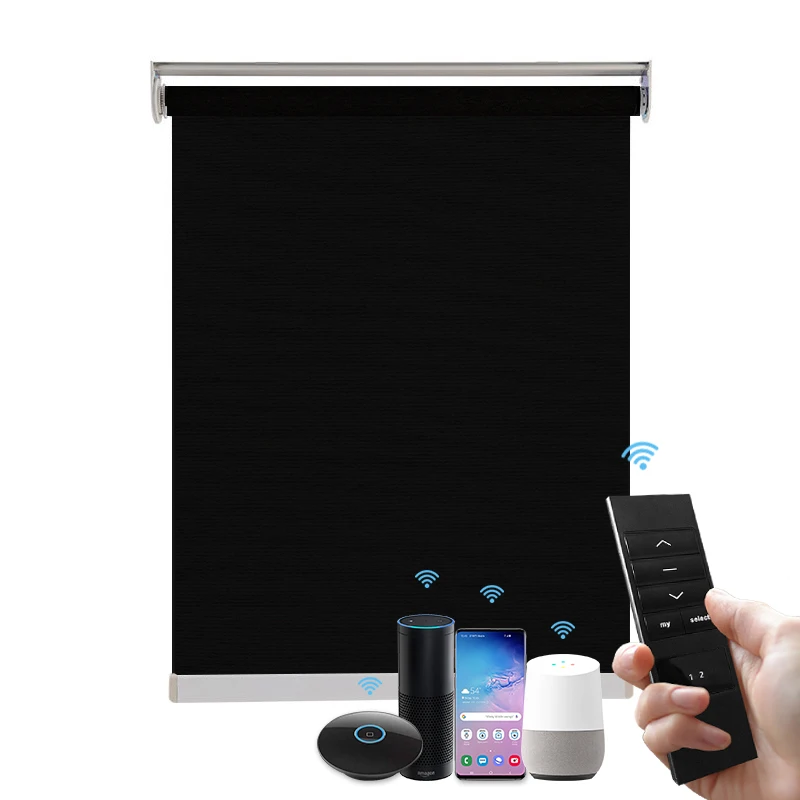 Ready to ship tuya zigbee motorized roller window curtain blackout roller blinds