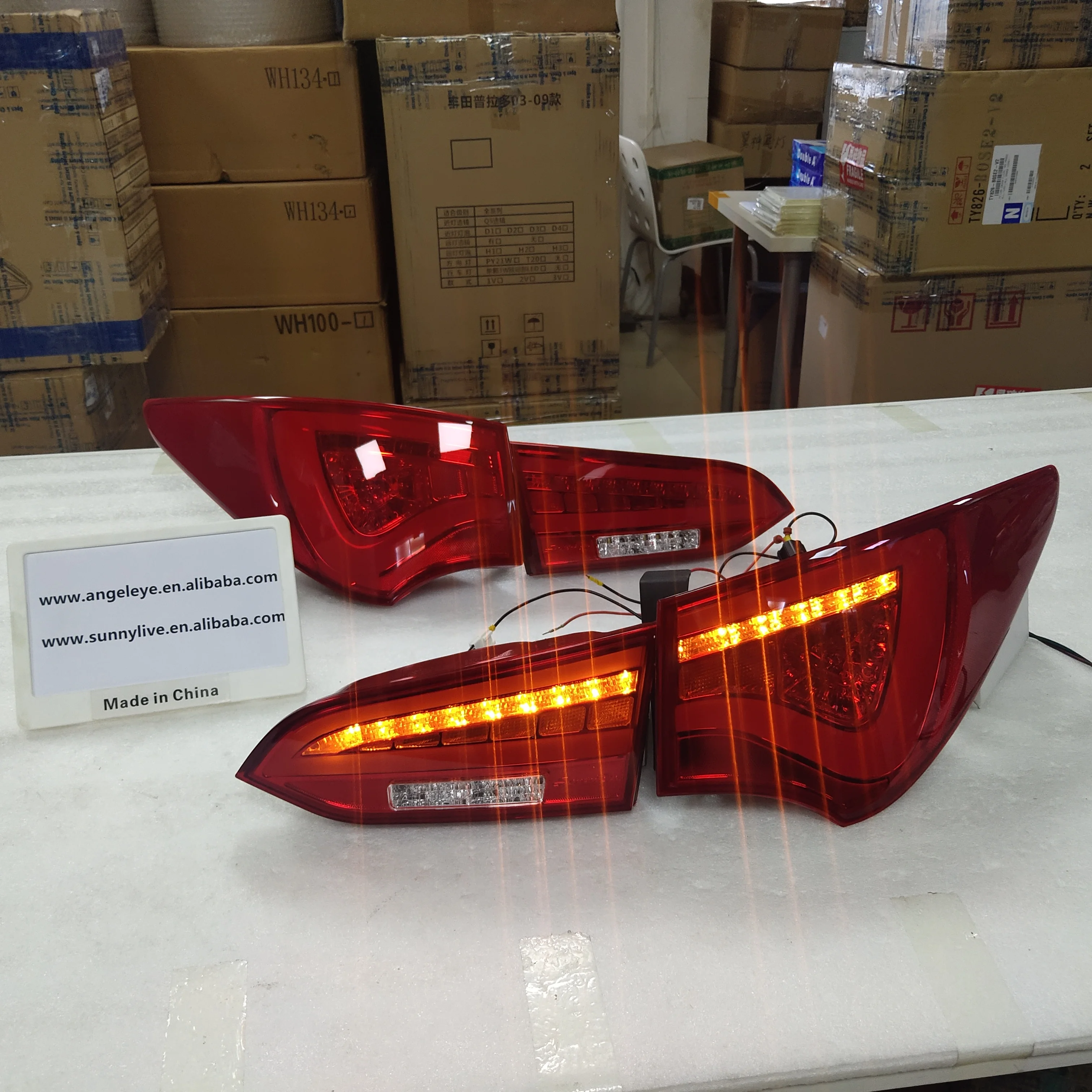 2013-2014 Year for Hyundai New Santa Fe ix45 LED Strip Tail Light Red Color - WH