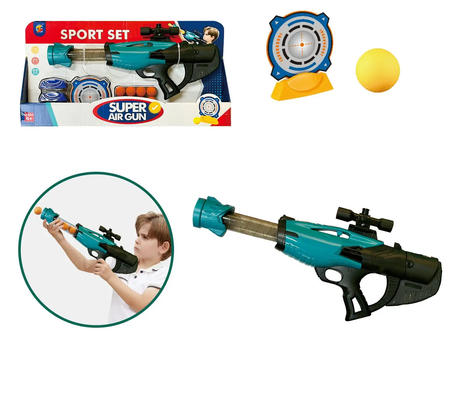 New Creative Foam Bullet Toy Gun Kids Shooting Game With Target Children Soft Bullet Shooting Gun For Kids