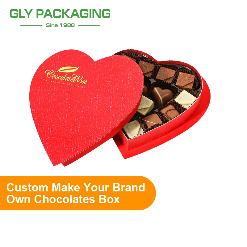 Custom Hot Empty Gifts Chocolate Strawberry Praline Boxes of Trays Insert Valentines