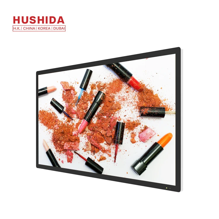 HUSHIDA shopping mall store 21.5 43 inch touch screen kiosk table wall-mounted digital lcd advertising
