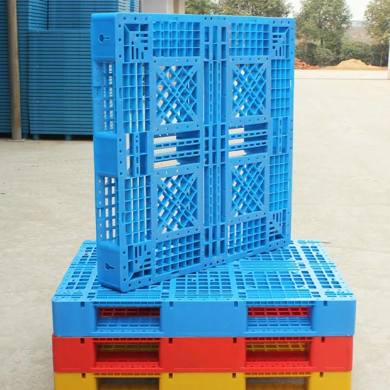 warehouse double side blue plastic pallet cheap price HDPE material new