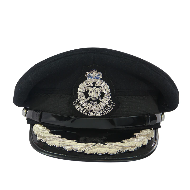Security pointed hat black cotton breathable customizable size police wearing pointed hat
