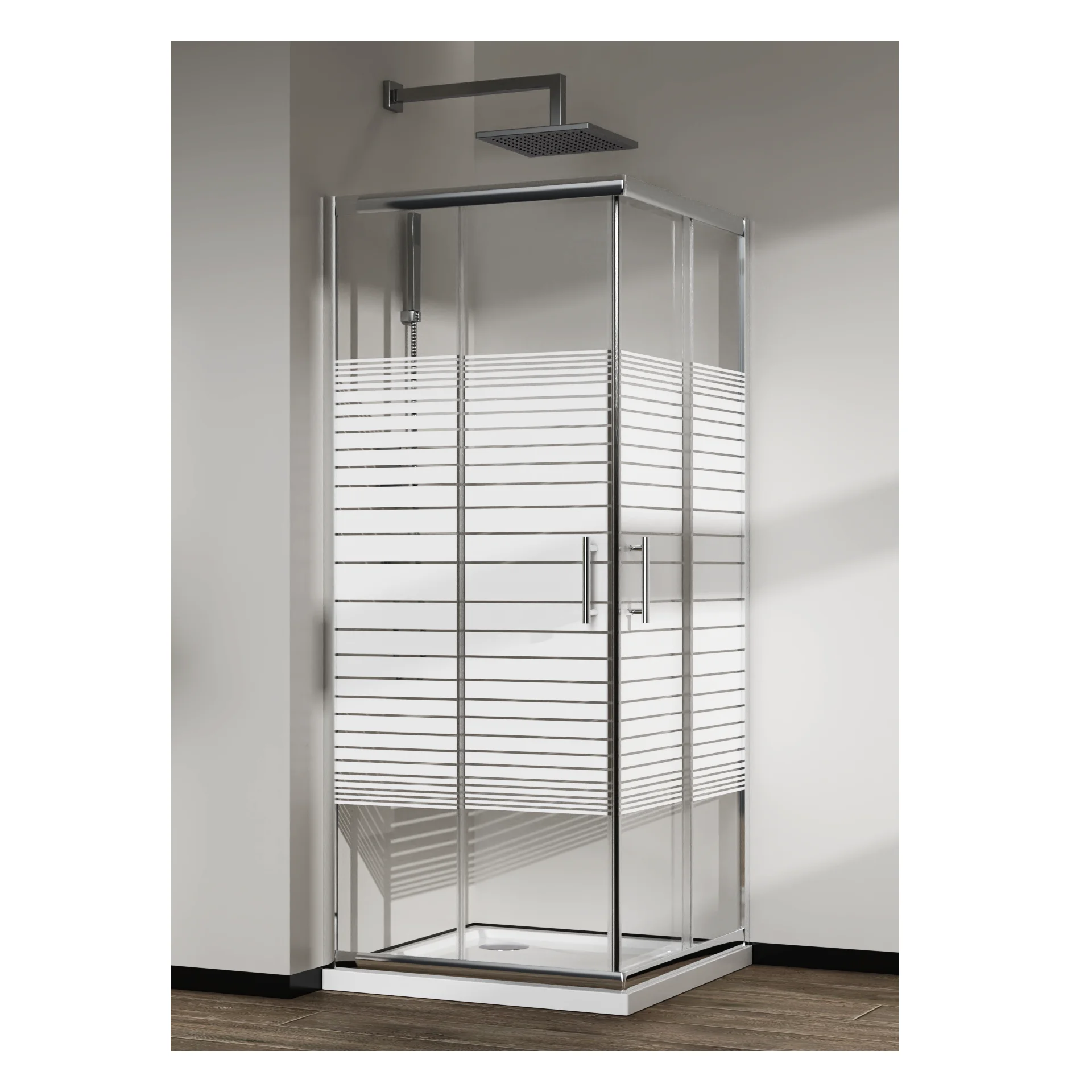 New product durable top quality shower enclosure white printing Glass Sliding Door customizable Bathroom