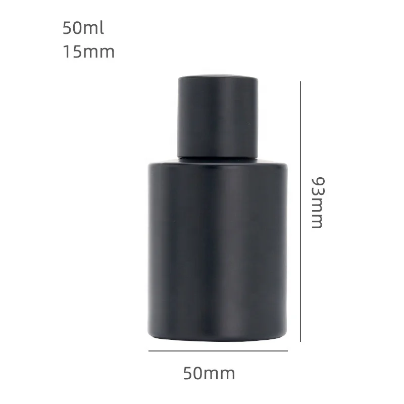 50ml Spray Atomizer Designer Unique Luxury Empty Matte Black Perfume Bottles