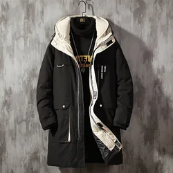 winter down jackets custom puffer long mens cashmere bubble down coat  oversized fleece mens  goose coat