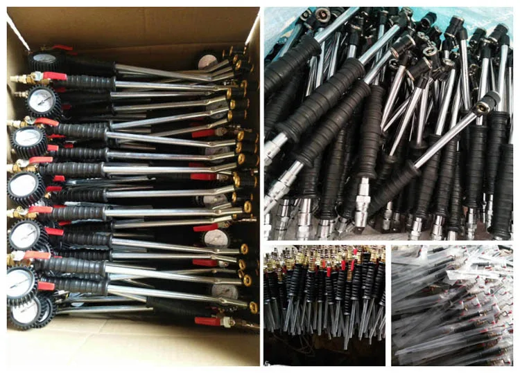 Heavy Duty Tire Inflator Gauge Air Compressor Accessories Dual Head Air Chuck