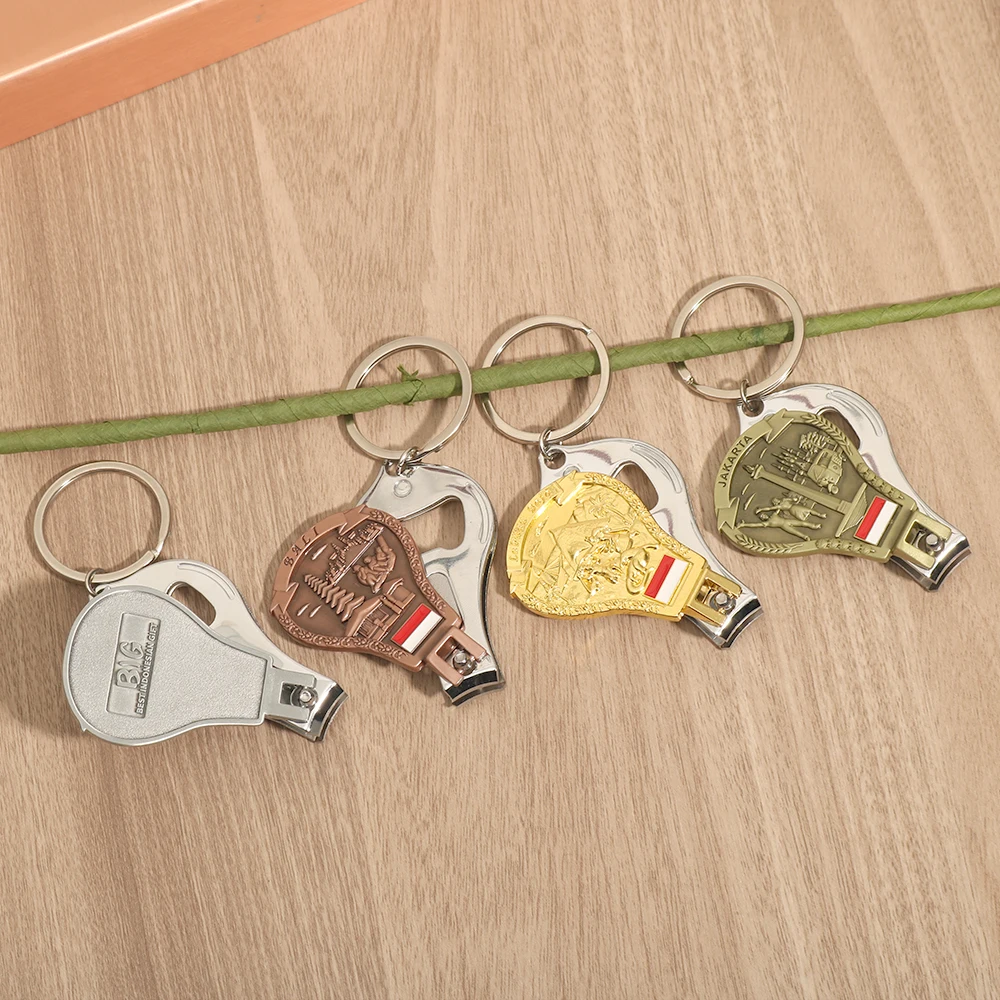 Custom Metal Tourist Souvenir Nail Clippers Keychain Personalizado Nail Scissors Key Ring Holder Accessories