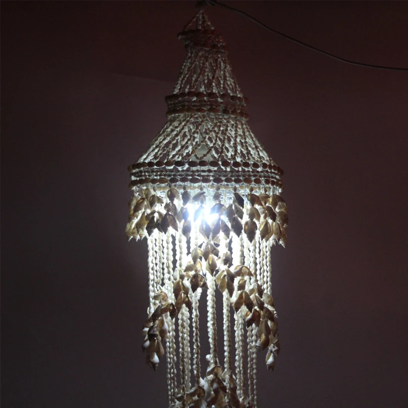 sea snail hang light decoration  shell conch pendant lamp  vintage lamp