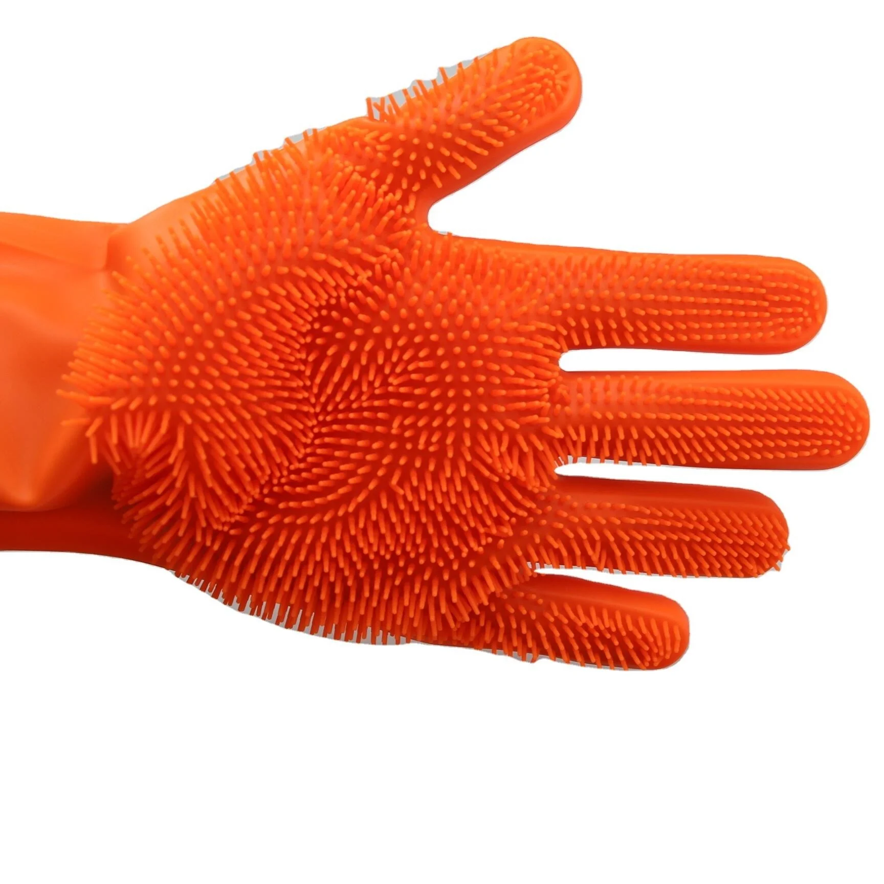 Silicone Easy Clean Hair Brush Washing Body Massage Bath Scrub Soft Back Body Brush Glove