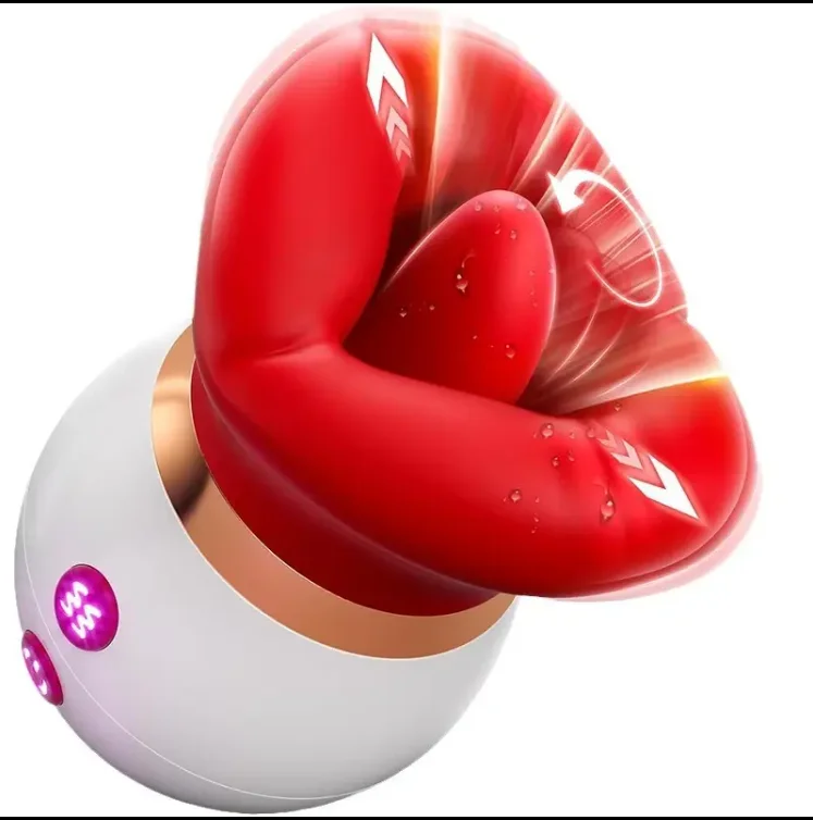 3 In1 Adult Vibrator Big Mouth Sucking Licking Stimulator Clitoral Rose Vibrator Sex Toys For Woman