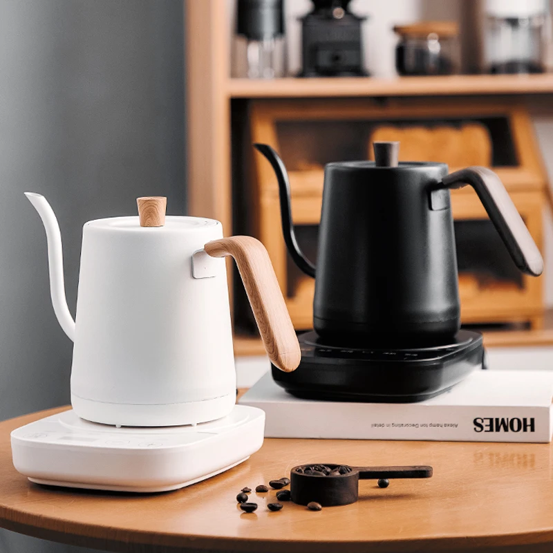 Manufacturer 110v/220v Electric Coffee Pot Water Temperature-control Heating Stainless Steel Gooseneck Teapot Electric Kettle