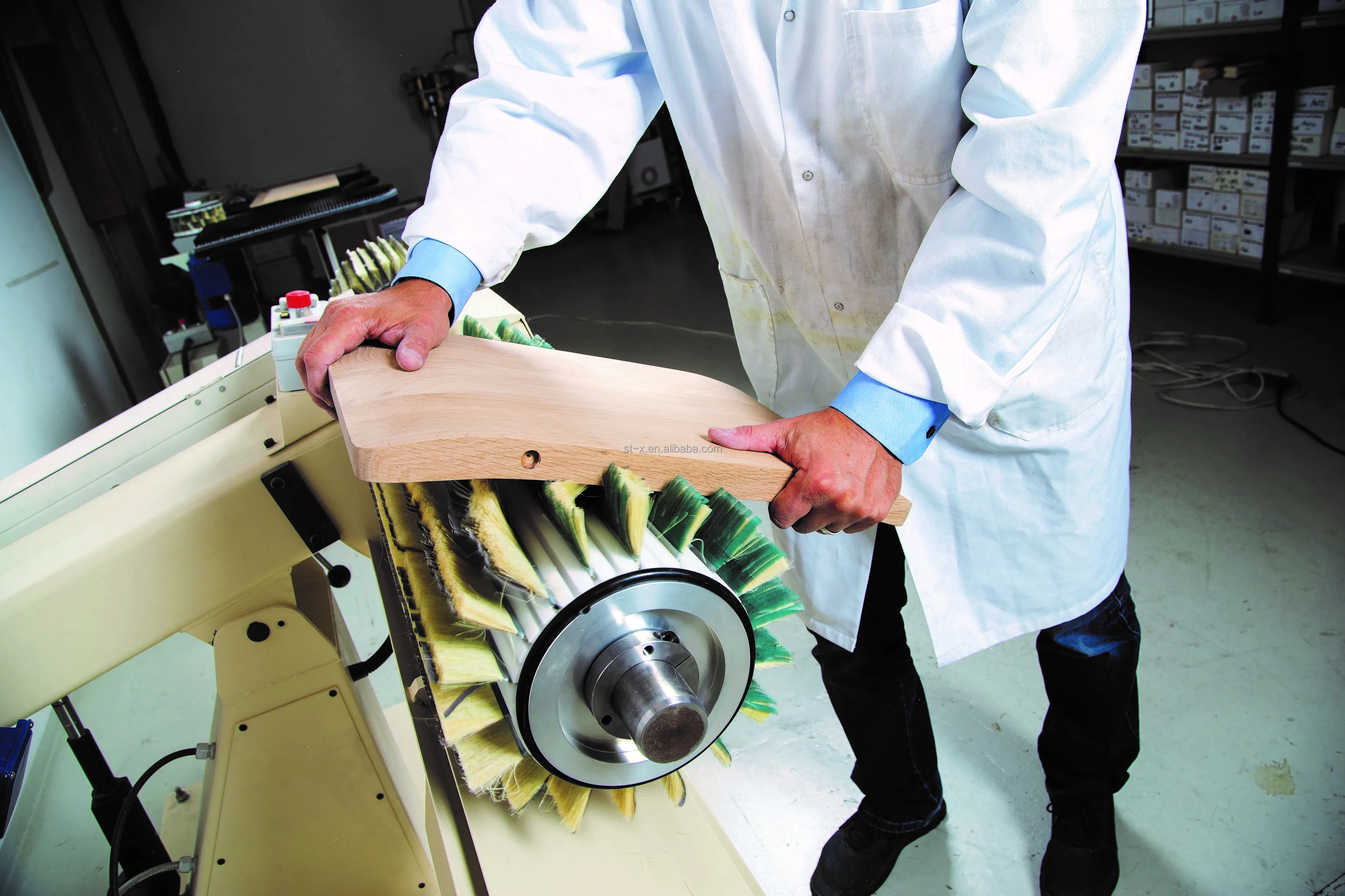 Electric Wood Brush Double Drum Bench Edge Sander Sanding machine