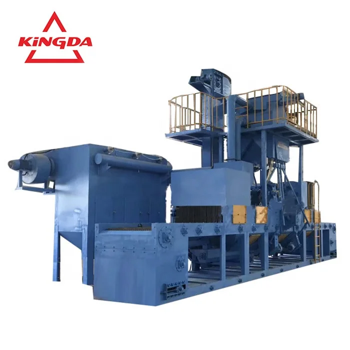 Automatic wire mesh shot/sand blasting machine for stone casting parts and car wheel cleaning