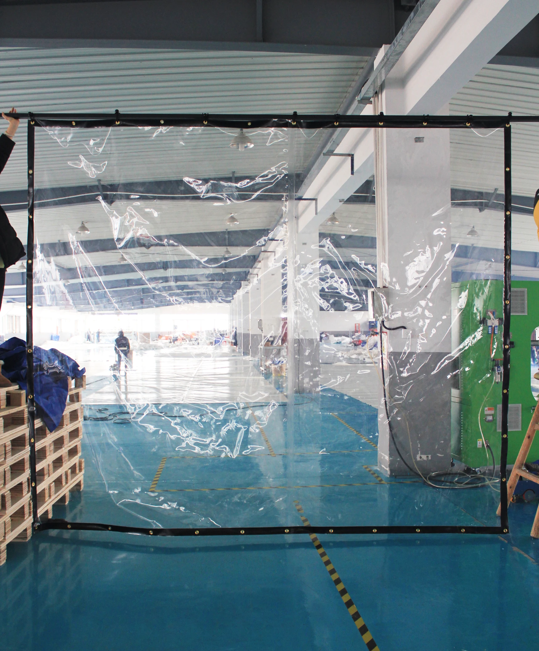 Sunproof High Temperature Protection PVC Tarpaulin Balcony Sunshade Curtain