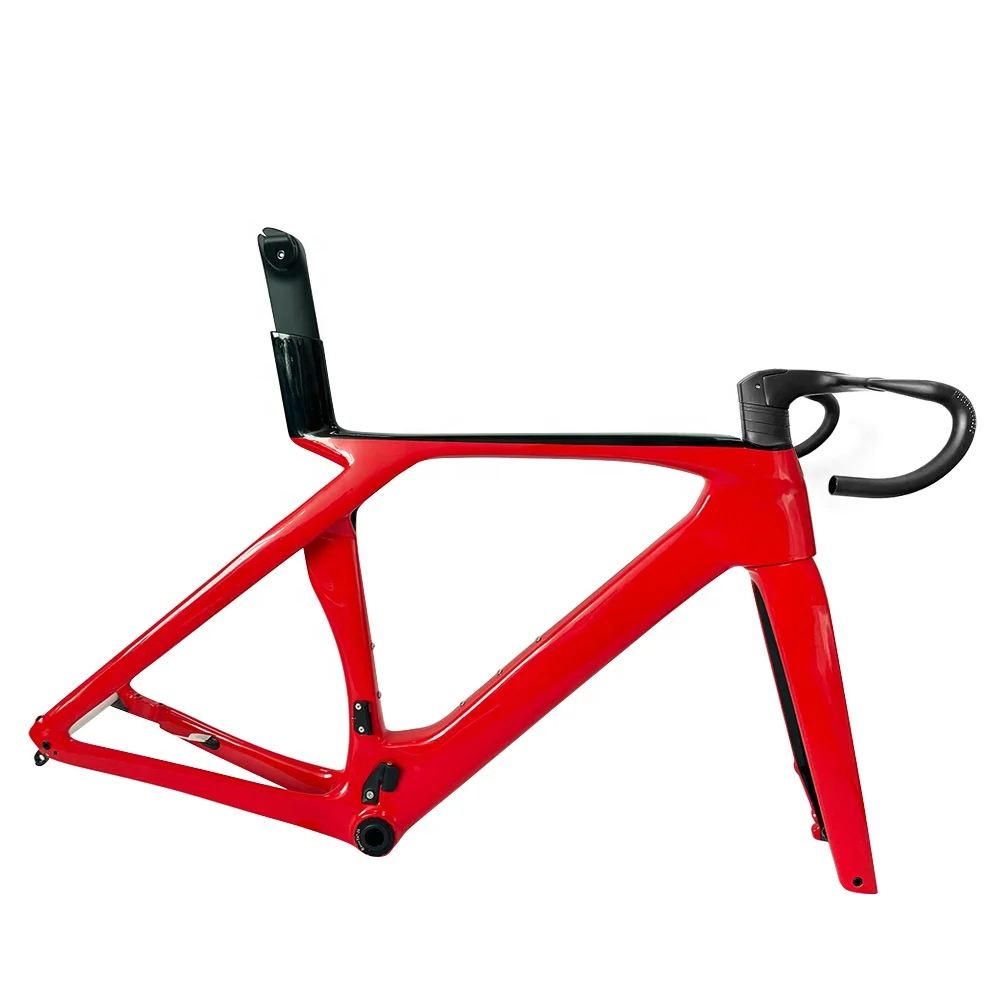 SLR 2024 Carbon Frame Bottom Bracket Threaded T47 Internal Electric Cable Routing 700C Disc Brake Carbon Frameset With Handlebar