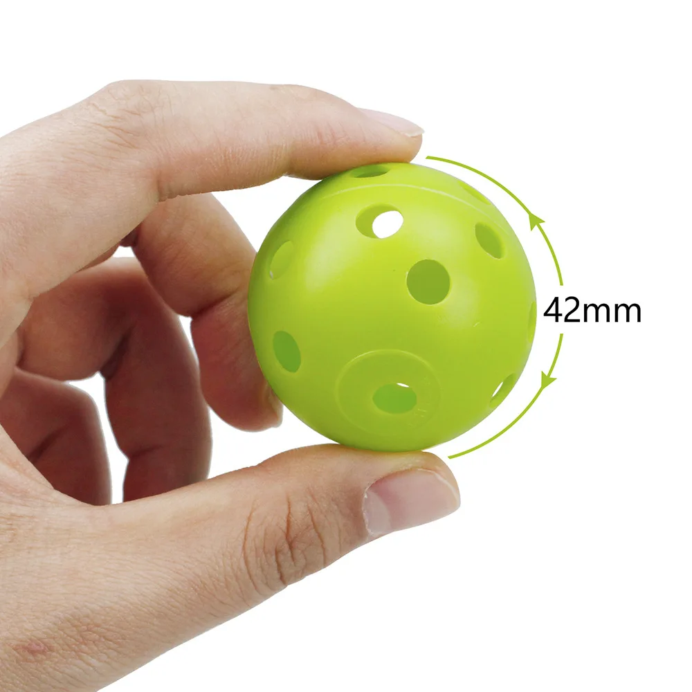 Wholesale High Quality 42mm 70mm Pickleball Airflow 26 Holes PE Hollow Golf Practice Training Balls