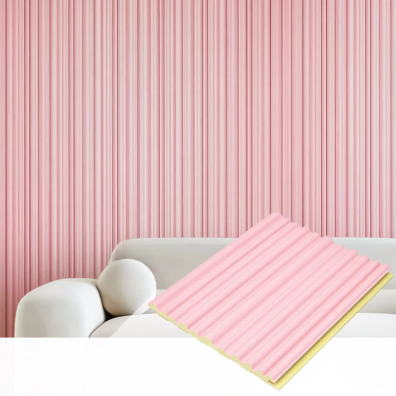 Interior wpc Composite Solid Wave Panel 3d Decorative Wall Panel