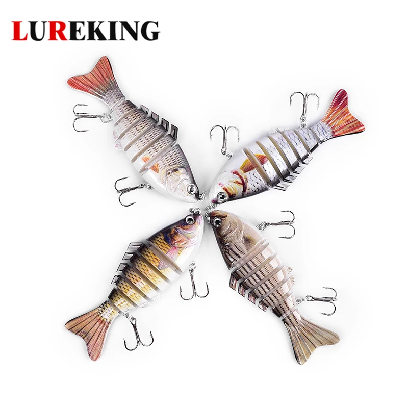 Lureking Lifelike 100mm 4inch 15g 7 Segments sunfish fishing lure,  hard plastic jointed bass fishing lure