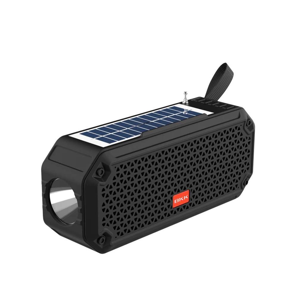 Solar Panel Hand Crank Emergency AM FM Weather Alert Portable Radio with Flashlight Lamp Bluetooth