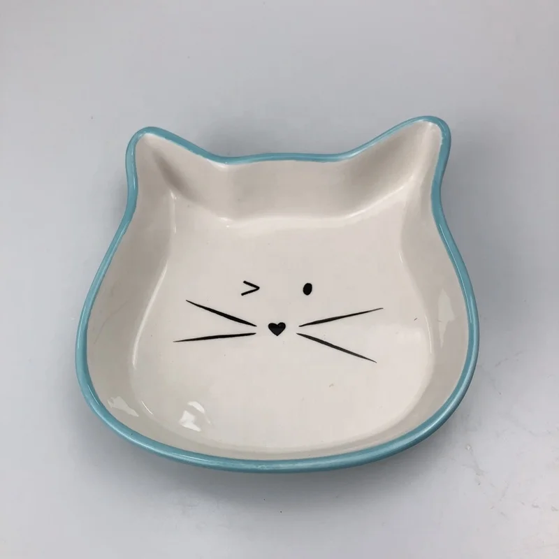 Custom ECO-Friendly ceramic kitty/cat pet bowls Pink