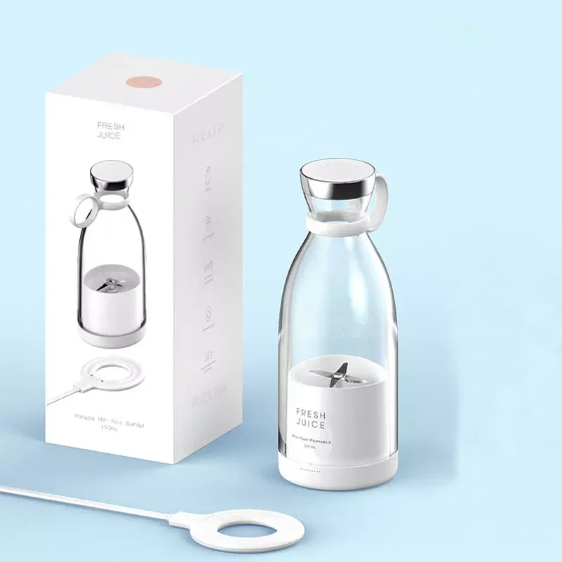 380ml household Portable Electric Juicer Wireless Blender mini fruit Mixer Cup with food grad Blades for RV/Picnic