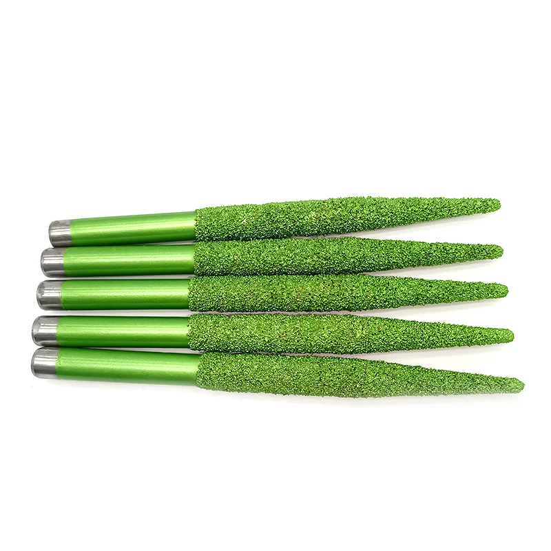 High Quality Taper Vacuum Brazed Stone Engraving Bit CNC Stone Router Bits for Granite