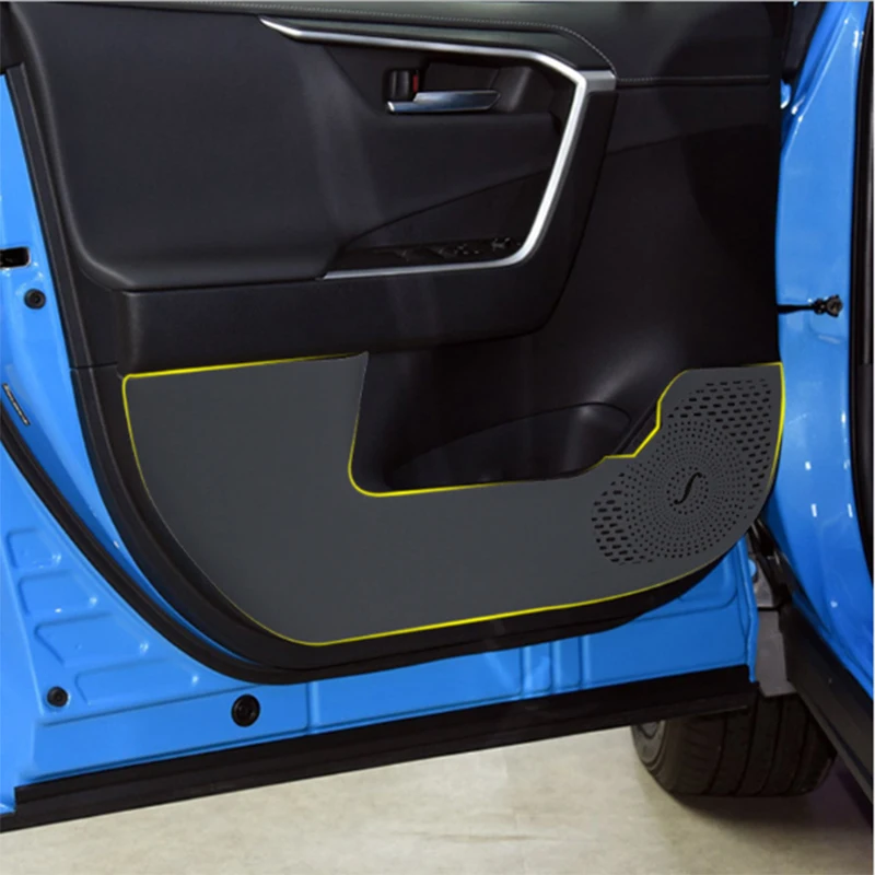 Door Protector Pad Door Plank Anti Kick Pad Mat Interior Decoration For Toyota RAV4 2019 2020 Accessories