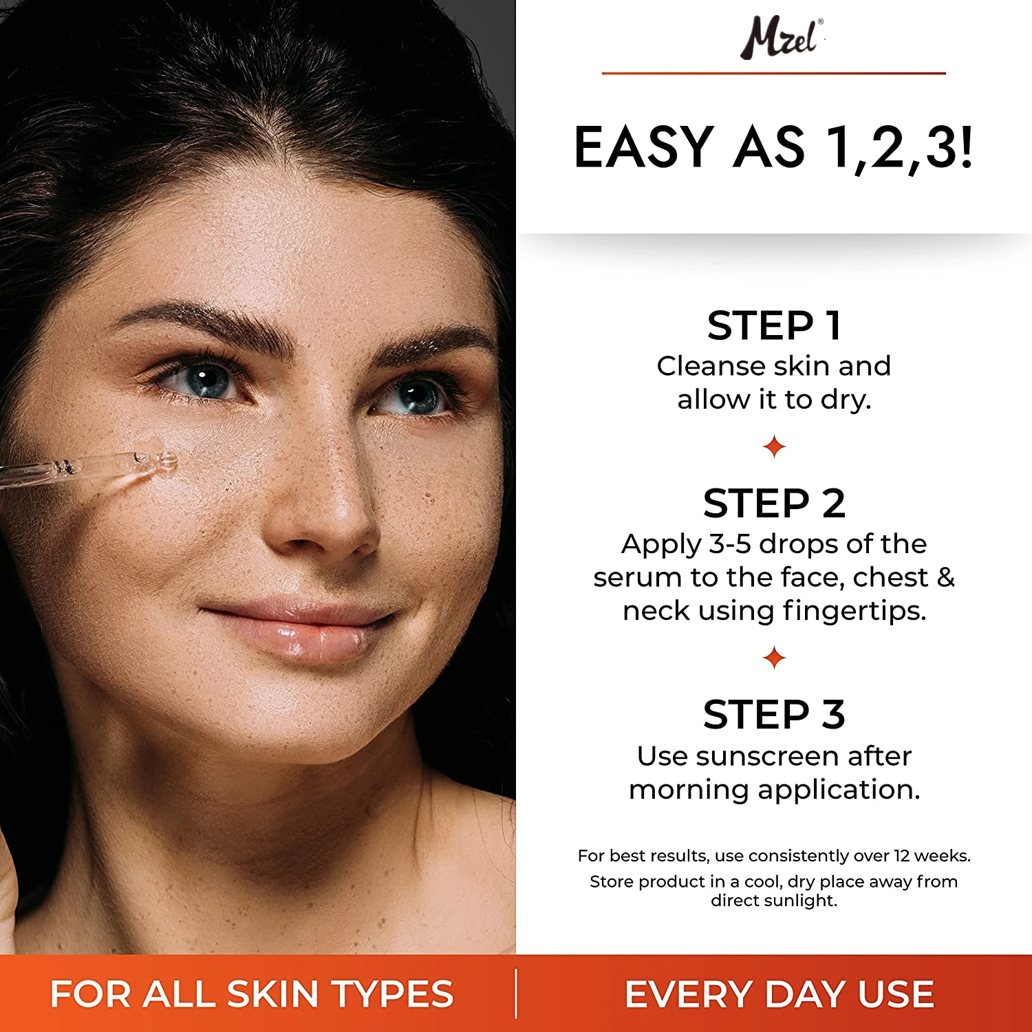 Vitamin C Serum for Face with Hyaluronic Acid, Vitamin E & Ferulic Acid for Women & Men Skin Brightening