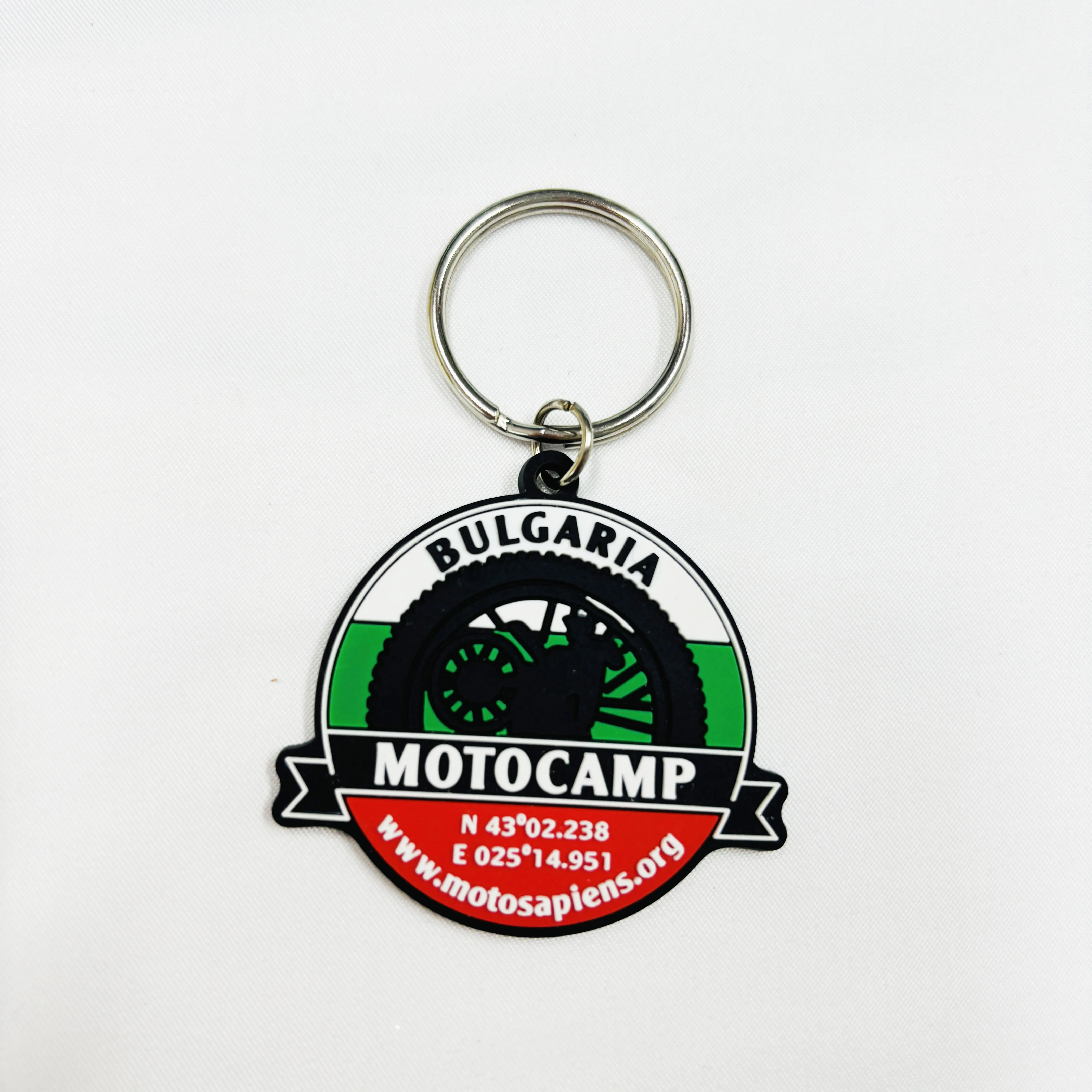 Custom Logo 2d Rubber Soft Pvc  rubber Keyring  Customized Brand PVC Key Chain