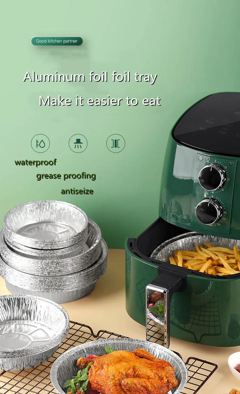 Factory direct sale cheap disposable  50 packs metal packaging foil bowl  aluminum foil container aluminum foil trays