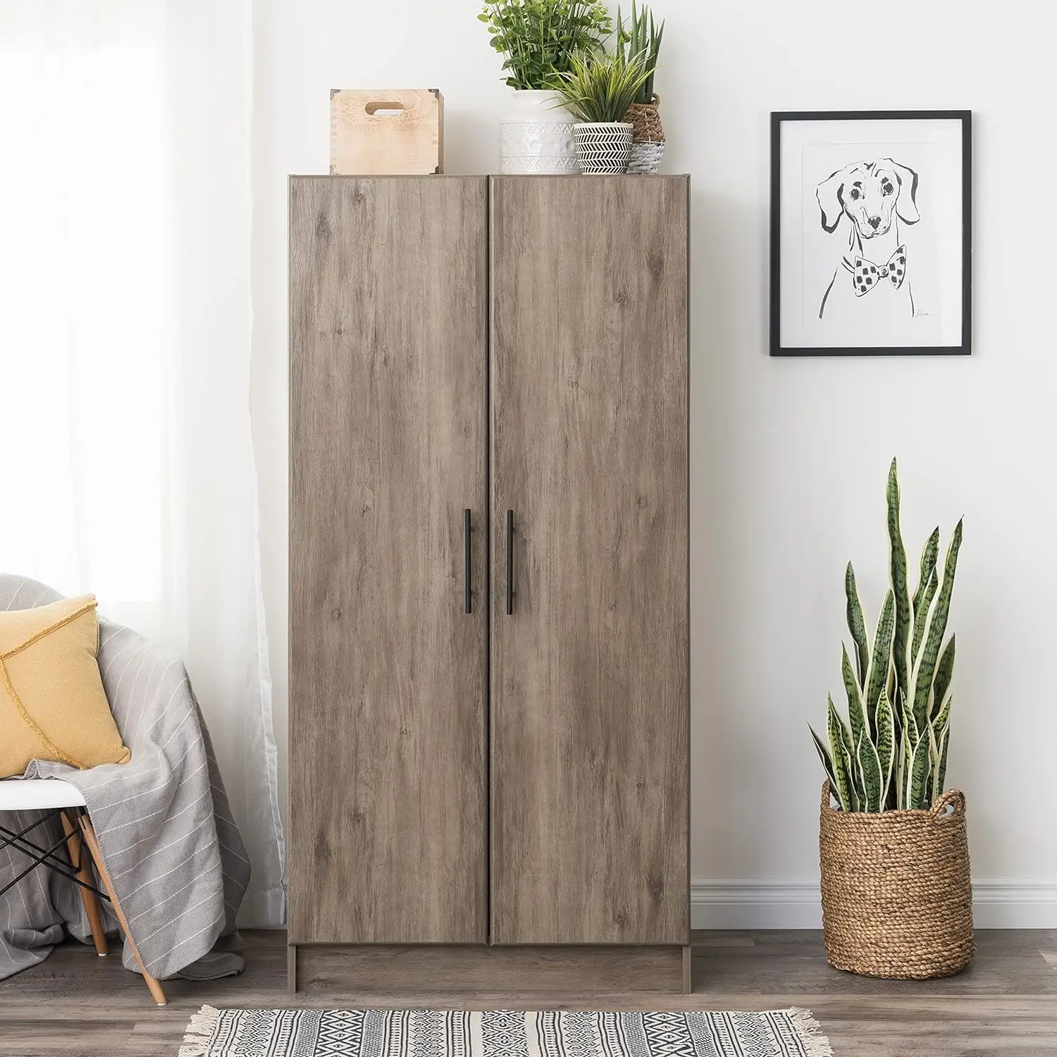 Bedroom Furniture Steel print wood grain Storage Cupboard Metal Clothes Cabinets Wholesale Metal Closet