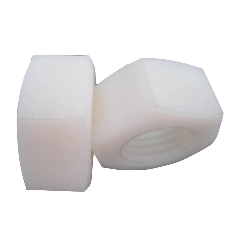 Nuts Manufacturer Factory Nylon M3 M4 M5 M6 M8 M10 M12 Black White Nylon Plastic Hexagon Flange Nut Hex Lock Nuts