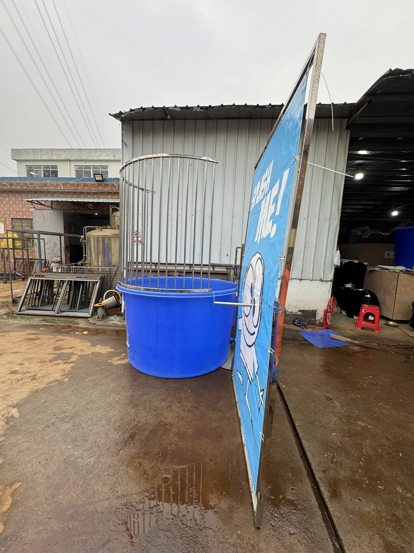 Металлический каркас Dunking Booth Машина для развлечений на заднем дворе дети взрослые High Striker осенний фестиваль Карнавал игра Dunker резервуар воды